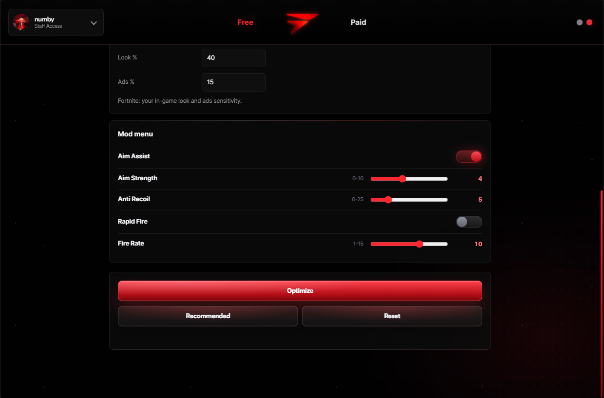 Mod menu